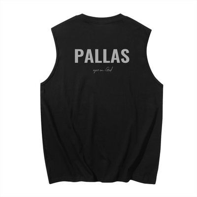 PALLAS Sleeveless Cotton Tank Top (Black)