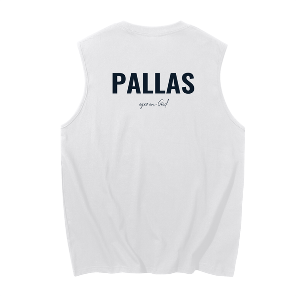 PALLAS Sleeveless Cotton Tank Top (White)