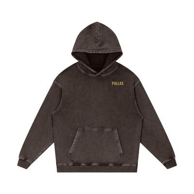 PALLAS Snow Washed Loose Cotton Hoodie (Gold)