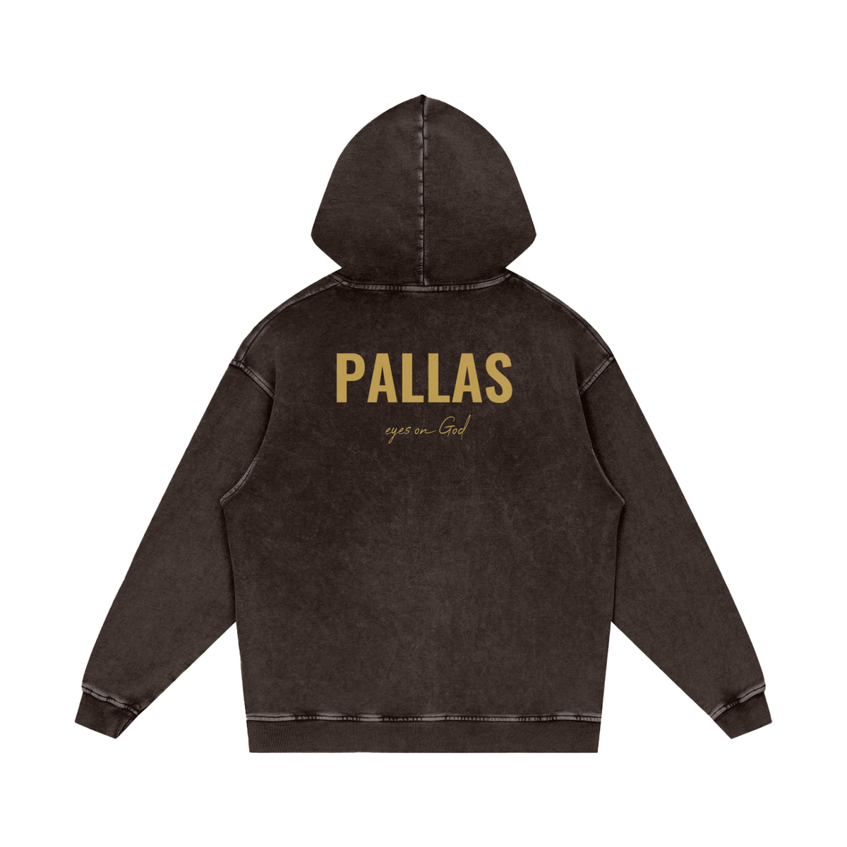 PALLAS Snow Washed Loose Cotton Hoodie (Gold)