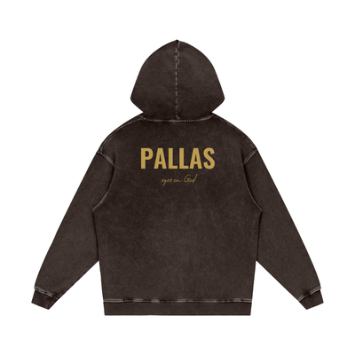 PALLAS Snow Washed Loose Cotton Hoodie (Gold)